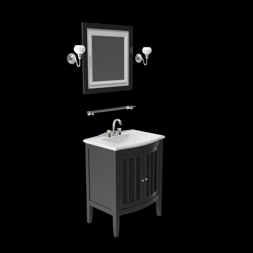 Wooden Bathroom Sink With Mirror thumbnail