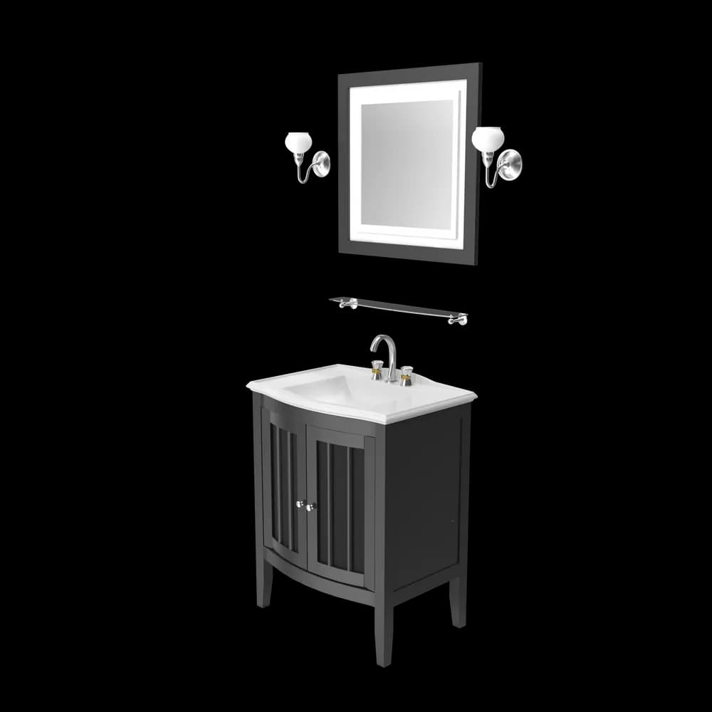 Wooden Bathroom Sink With Mirror thumbnail