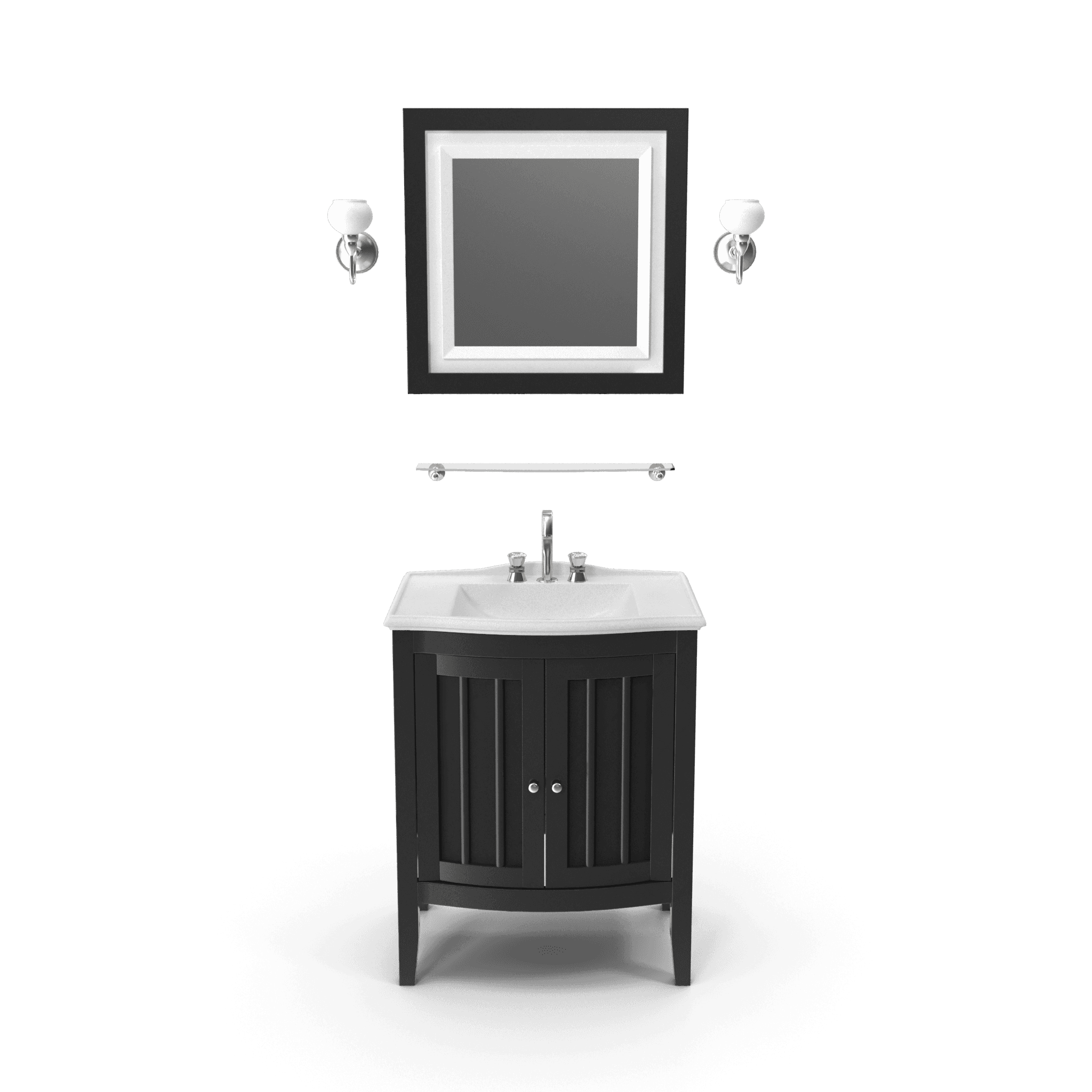 Wooden Bathroom Sink With Mirror thumbnail